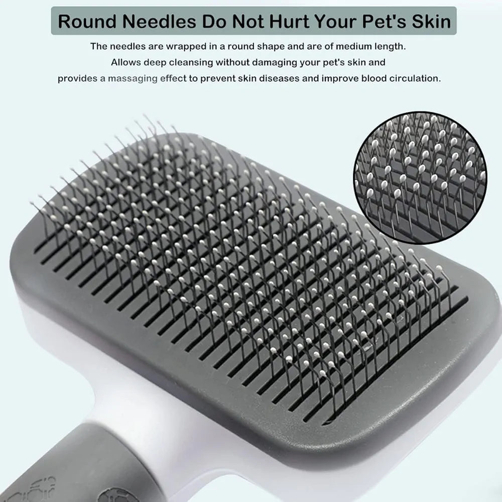 Beautiful Pet Grooming Brush – Self - Cleaning for Dogs & Cats - Kind Nest India