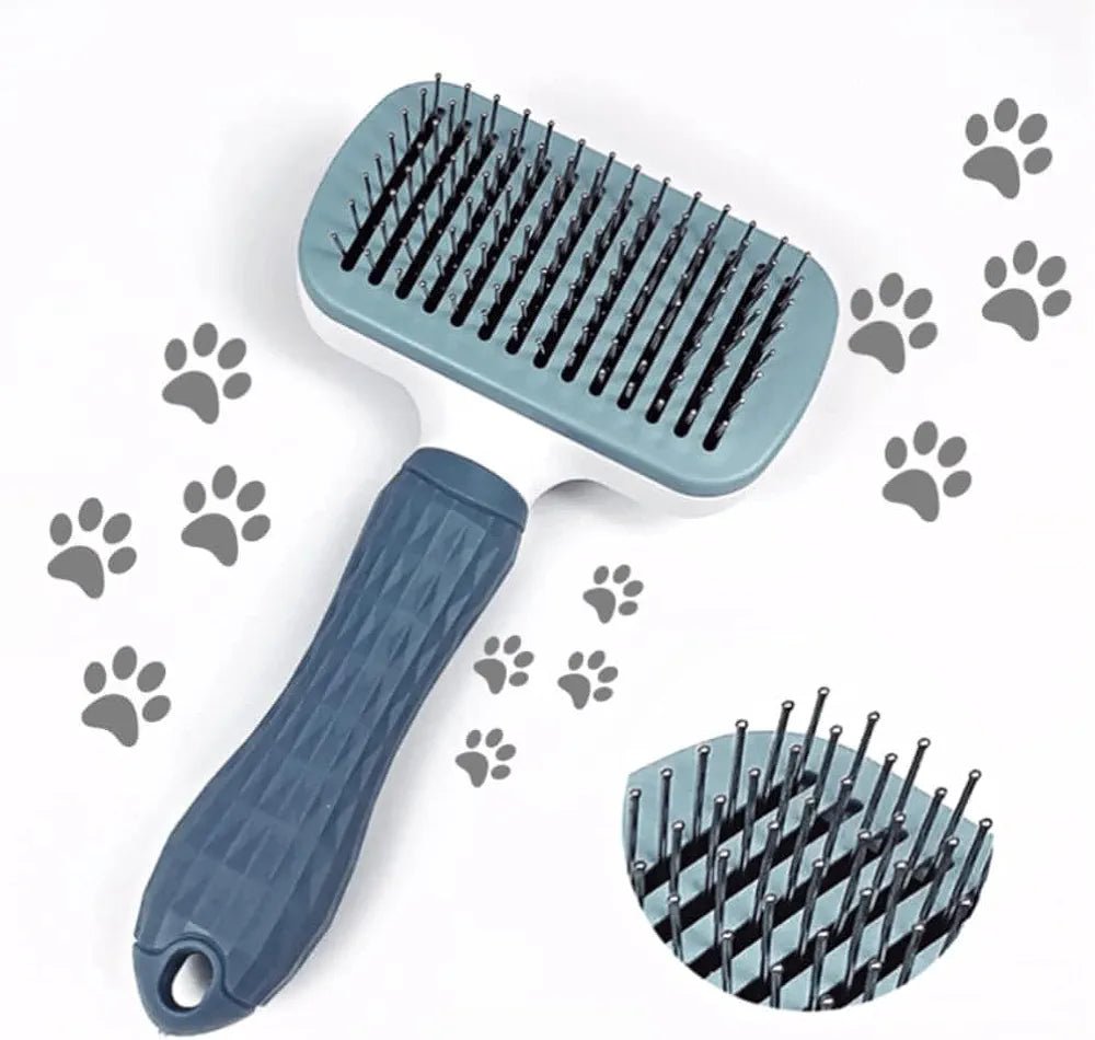 Beautiful Pet Grooming Brush – Self - Cleaning for Dogs & Cats - Kind Nest India