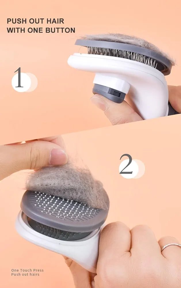 Beautiful Pet Grooming Brush – Self - Cleaning for Dogs & Cats - Kind Nest India